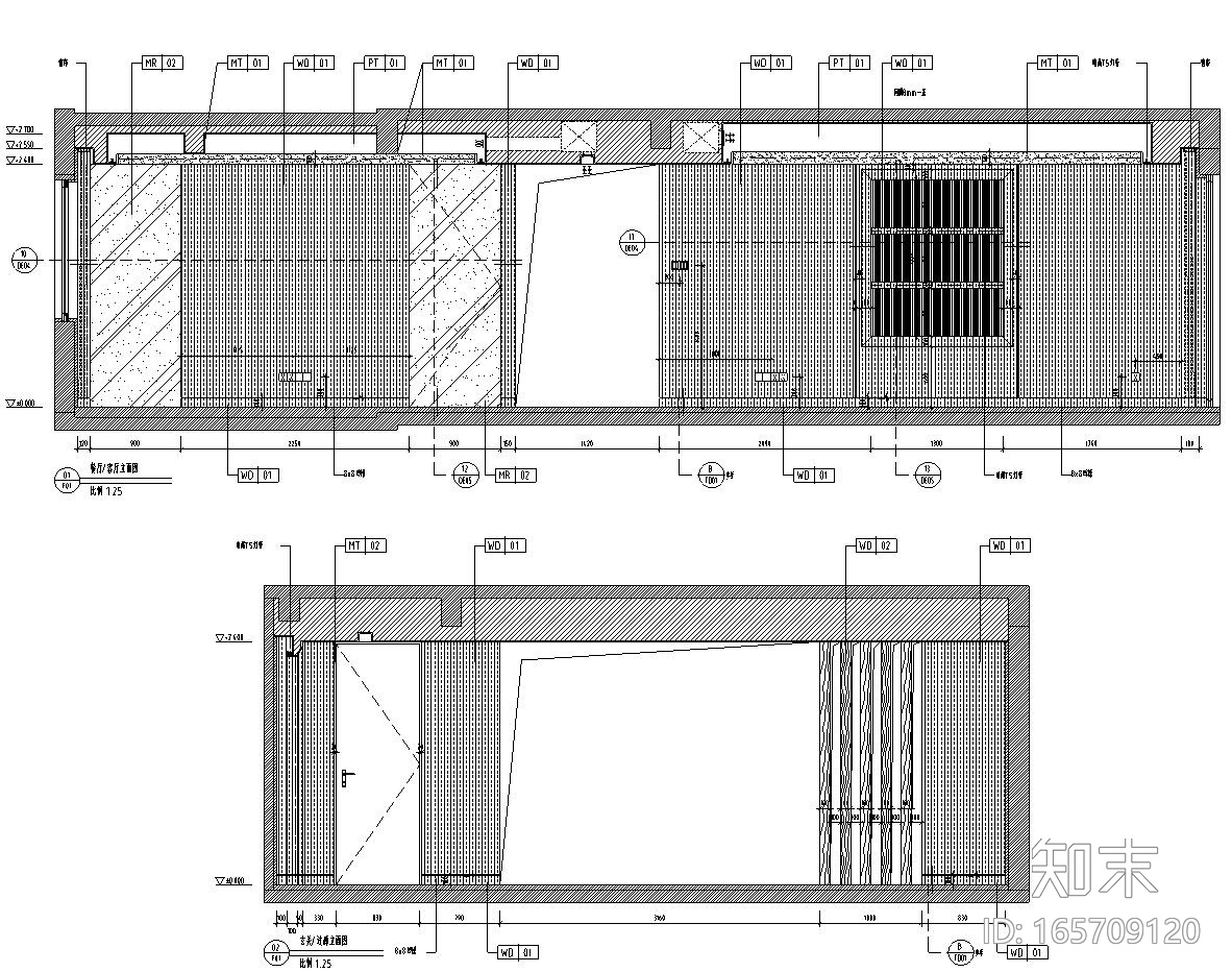 [安徽]华地紫园501户型样板房室内施工图设计（CAD+实景...cad施工图下载【ID:165709120】