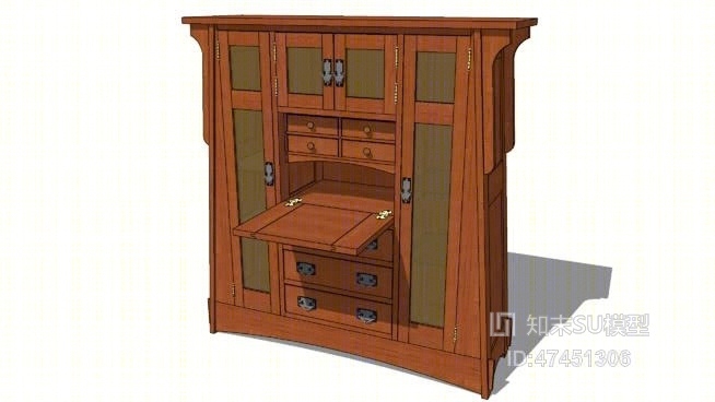 装饰柜SU模型下载【ID:217999347】
