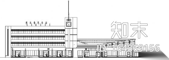 洪江市某汽车站建筑设计方案cad施工图下载【ID:164869156】