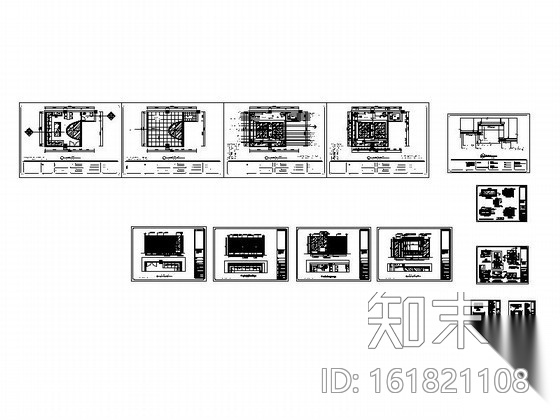 KTV豪华包厢室内装修图cad施工图下载【ID:161821108】