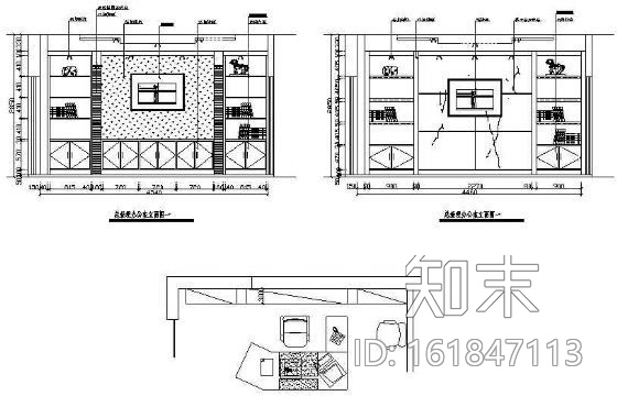 某办公室装修图cad施工图下载【ID:161847113】