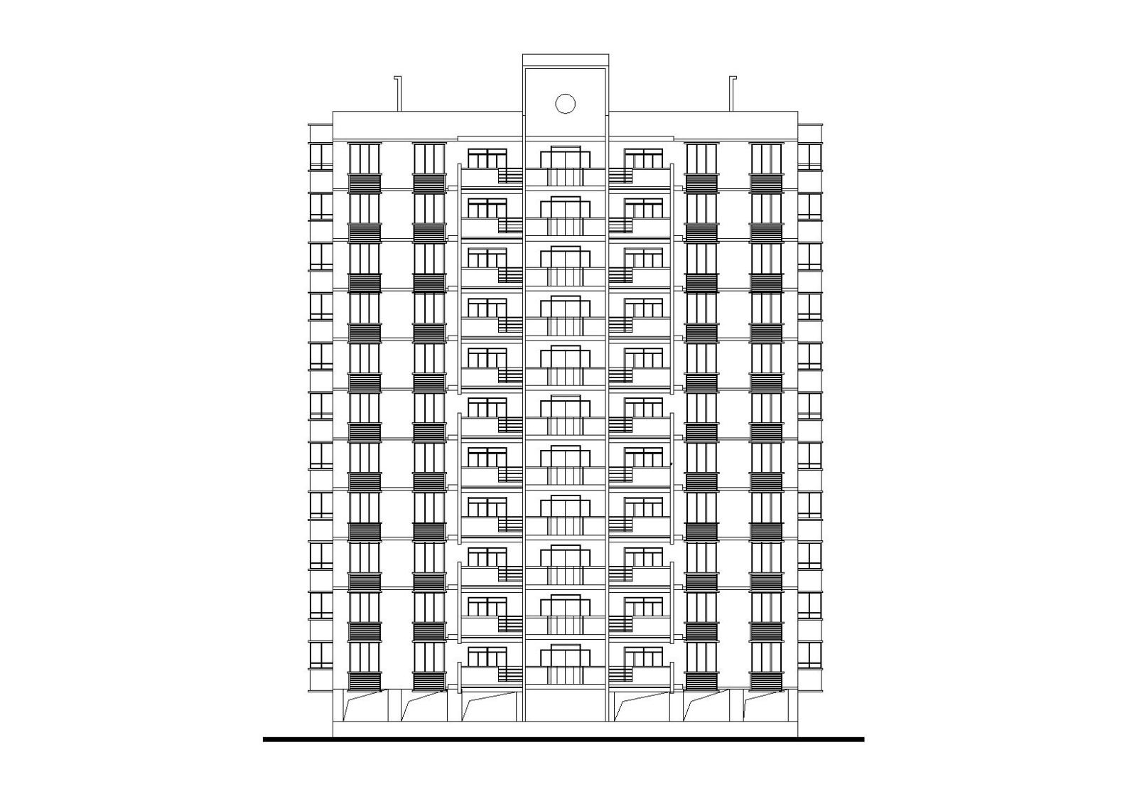 [江西]南昌星港小镇点式小高层住宅楼建筑施工图cad施工图下载【ID:149552119】