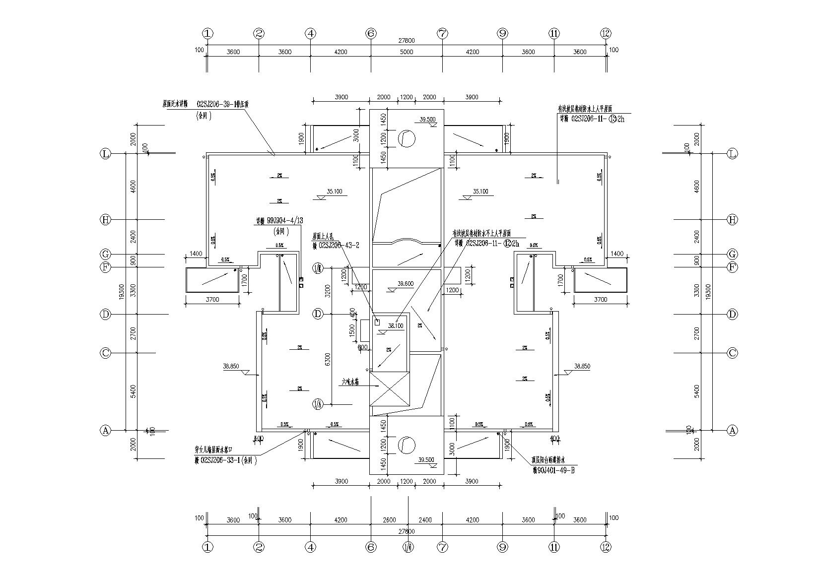 [江西]南昌星港小镇点式小高层住宅楼建筑施工图施工图下载【ID:165944107】