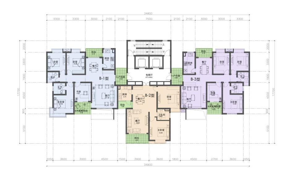 [江苏]高层现代风格简洁立面住宅建筑设计方案文本cad施工图下载【ID:166703154】