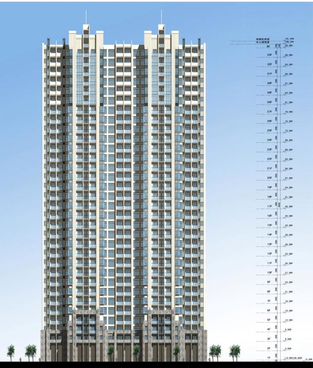 [江苏]高层现代风格简洁立面住宅建筑设计方案文本cad施工图下载【ID:166703154】