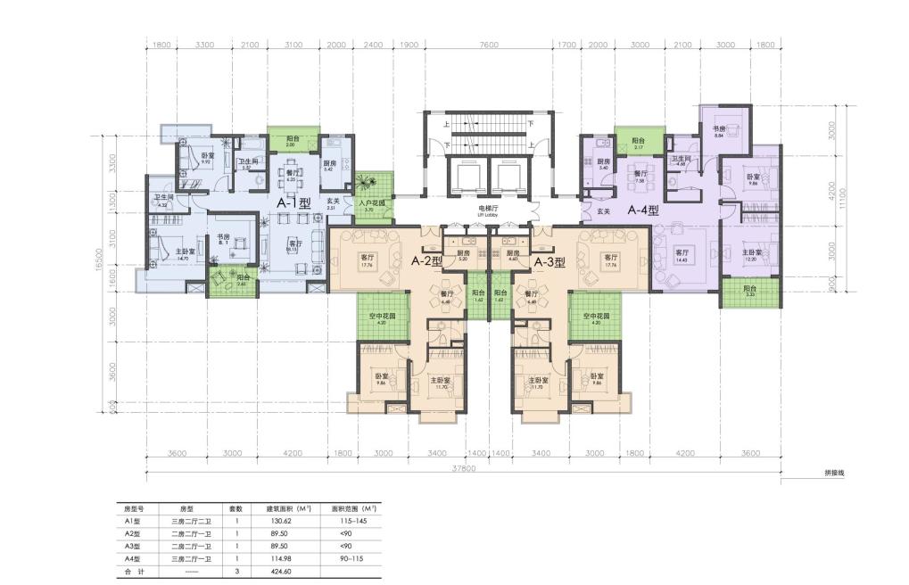 [江苏]高层现代风格简洁立面住宅建筑设计方案文本cad施工图下载【ID:166703154】