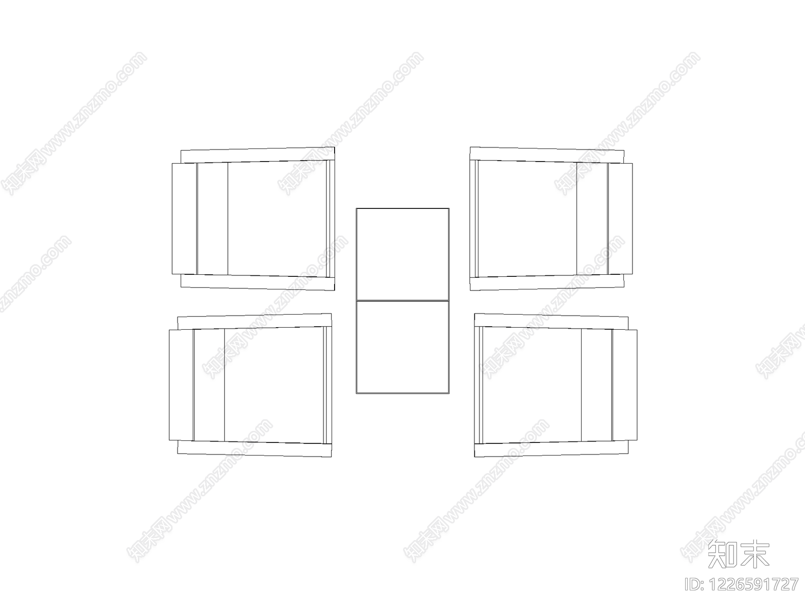 沙发cad施工图下载【ID:1226591727】