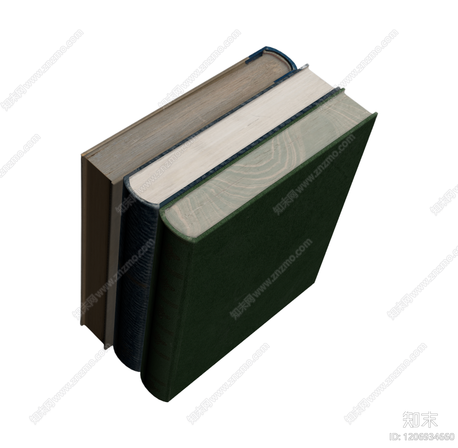 复古书籍堆叠组合3D模型下载【ID:1206934660】