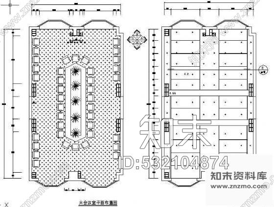 施工图会议室装饰图cad施工图下载【ID:532104874】