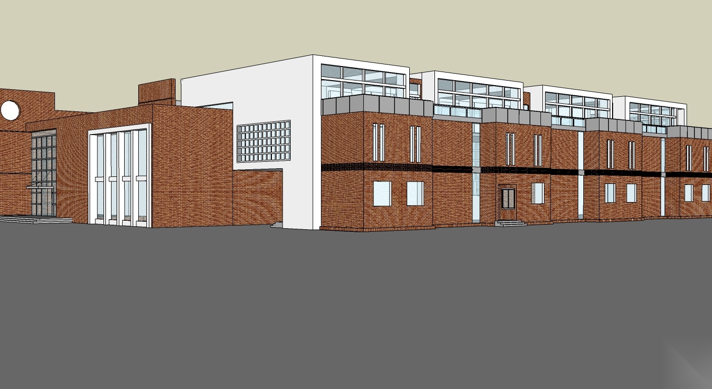 现代风格学校食堂SU精模型cad施工图下载【ID:165610144】