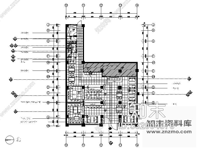 施工图江苏某日式餐厅连锁店装饰施工图含效果cad施工图下载【ID:532004576】