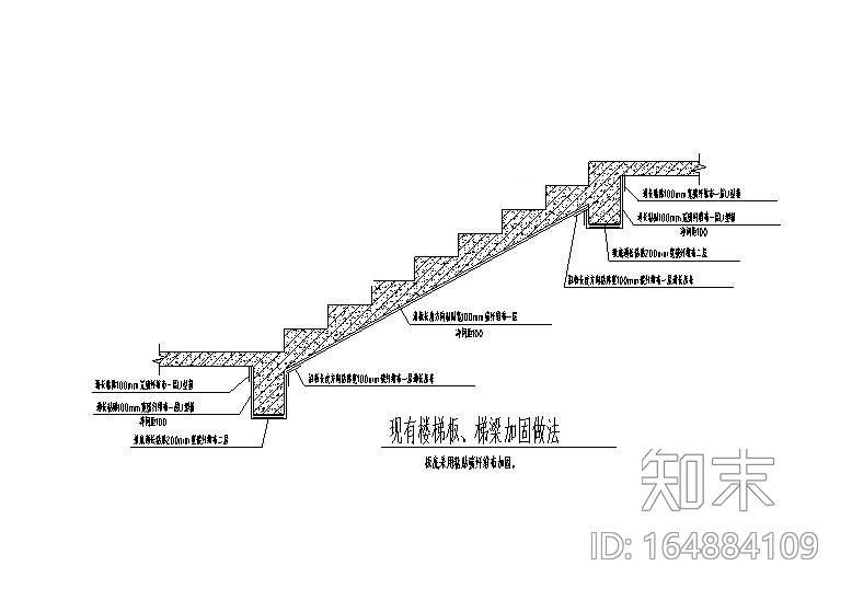 3层框架结构中学屋顶加建改造施工图(现4层)cad施工图下载【ID:164884109】