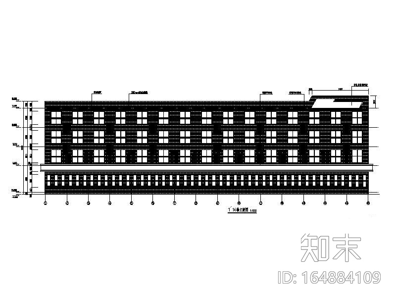 3层框架结构中学屋顶加建改造施工图(现4层)cad施工图下载【ID:164884109】