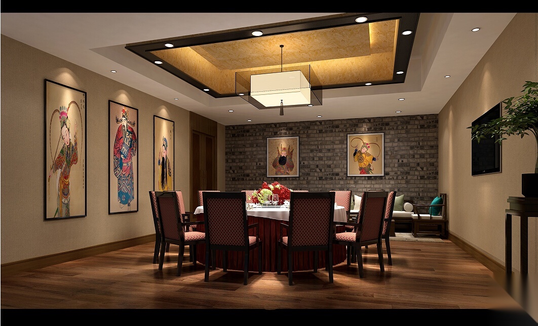 [江西]某著名品牌餐饮空间设计施工图（含效果图）cad施工图下载【ID:160707172】