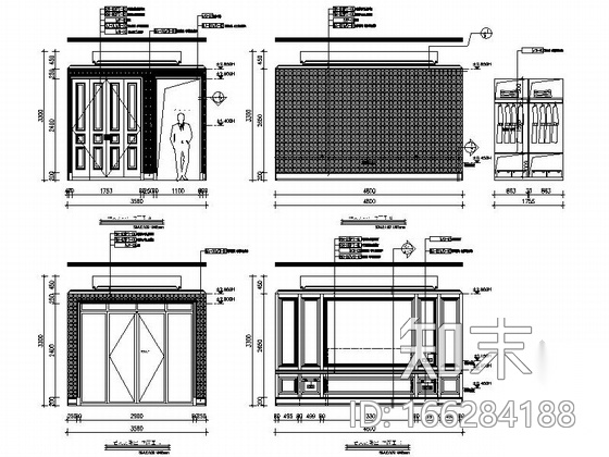 [浙江]优雅法式风格三层别墅样板间室内装修施工图（含...cad施工图下载【ID:166284188】