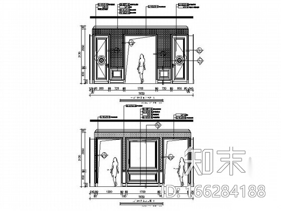 [浙江]优雅法式风格三层别墅样板间室内装修施工图（含...cad施工图下载【ID:166284188】