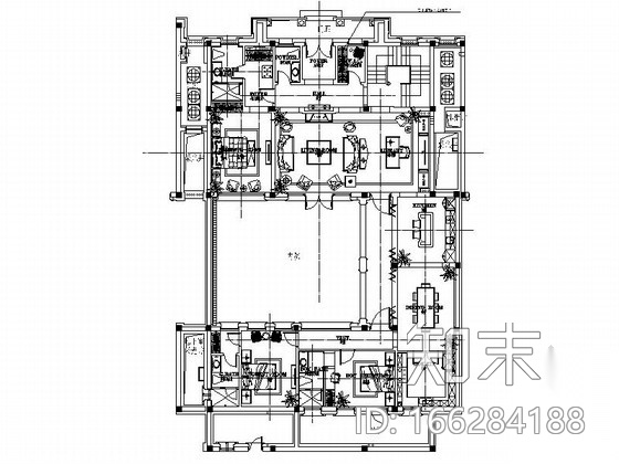 [浙江]优雅法式风格三层别墅样板间室内装修施工图（含...cad施工图下载【ID:166284188】