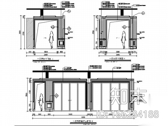 [浙江]优雅法式风格三层别墅样板间室内装修施工图（含...cad施工图下载【ID:166284188】