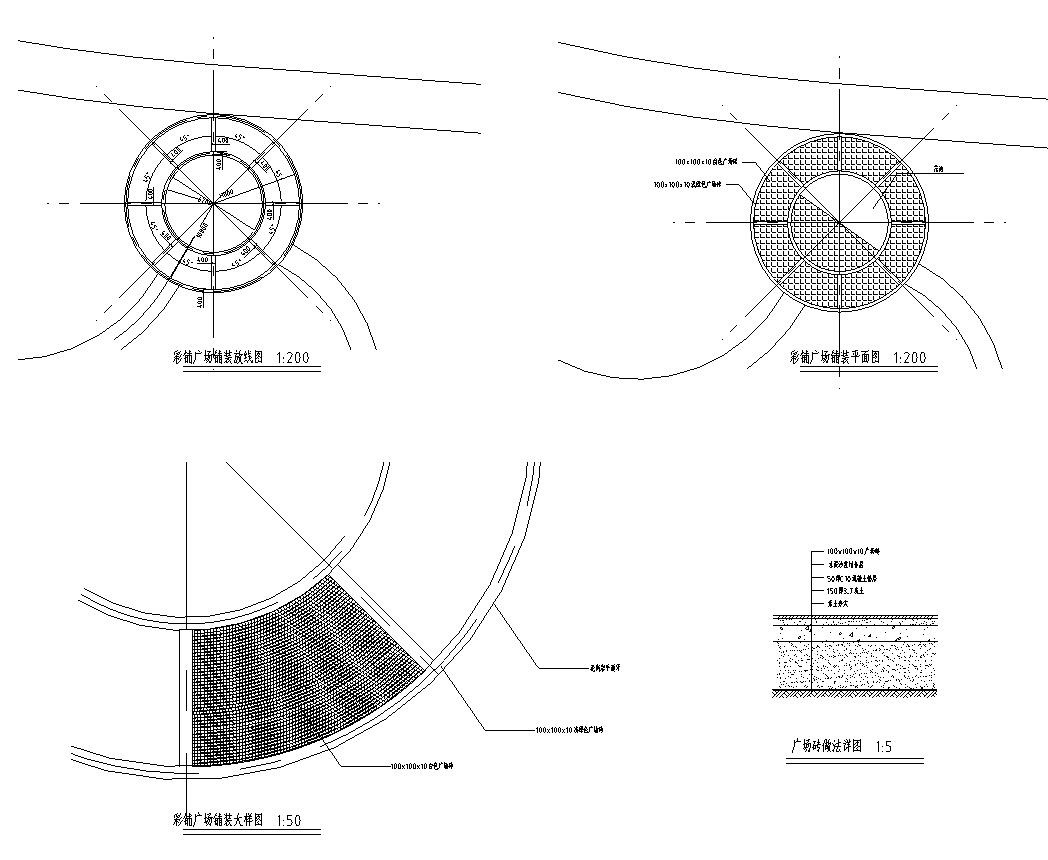 [北京]翠海明珠居住区全套景观施工图设计（园建CAD）cad施工图下载【ID:161022128】