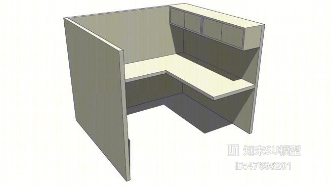 办公桌SU模型下载【ID:47695201】