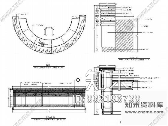 图块/节点医院半圆导诊台详图施工图下载【ID:832196738】