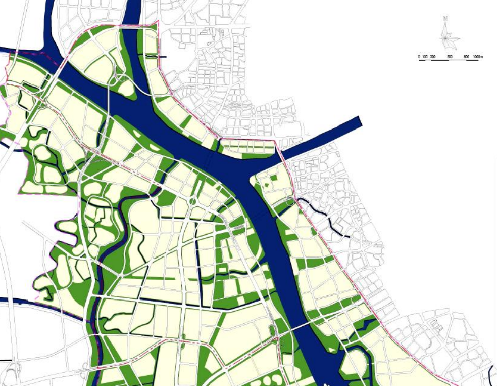 [广东]广州白鹅潭地区滨水活力生活区城市设计方案(广.