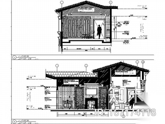 [北京]精品自然花园区现代典雅两层别墅室内装修施工图（...cad施工图下载【ID:167174118】