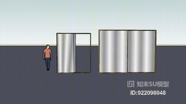 滑动门SU模型下载【ID:922098048】