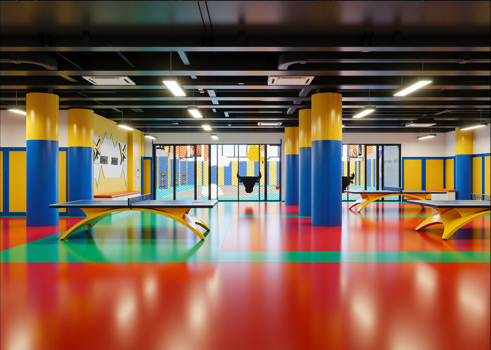 现代乒乓球室3D模型下载【ID:1214742012】