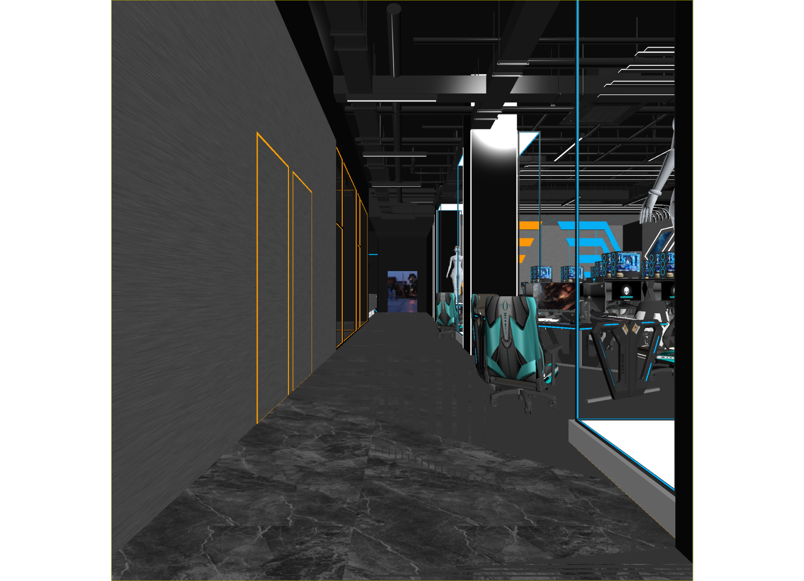 现代电竞房3D模型下载【ID:1214785485】