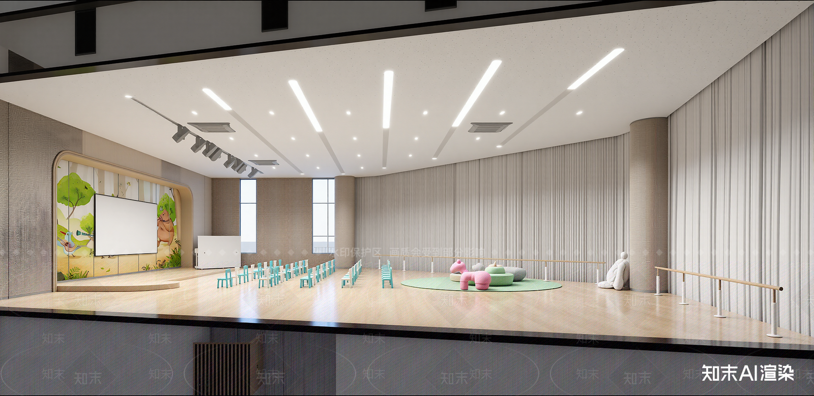 现代教室SU模型下载【ID:1215972243】