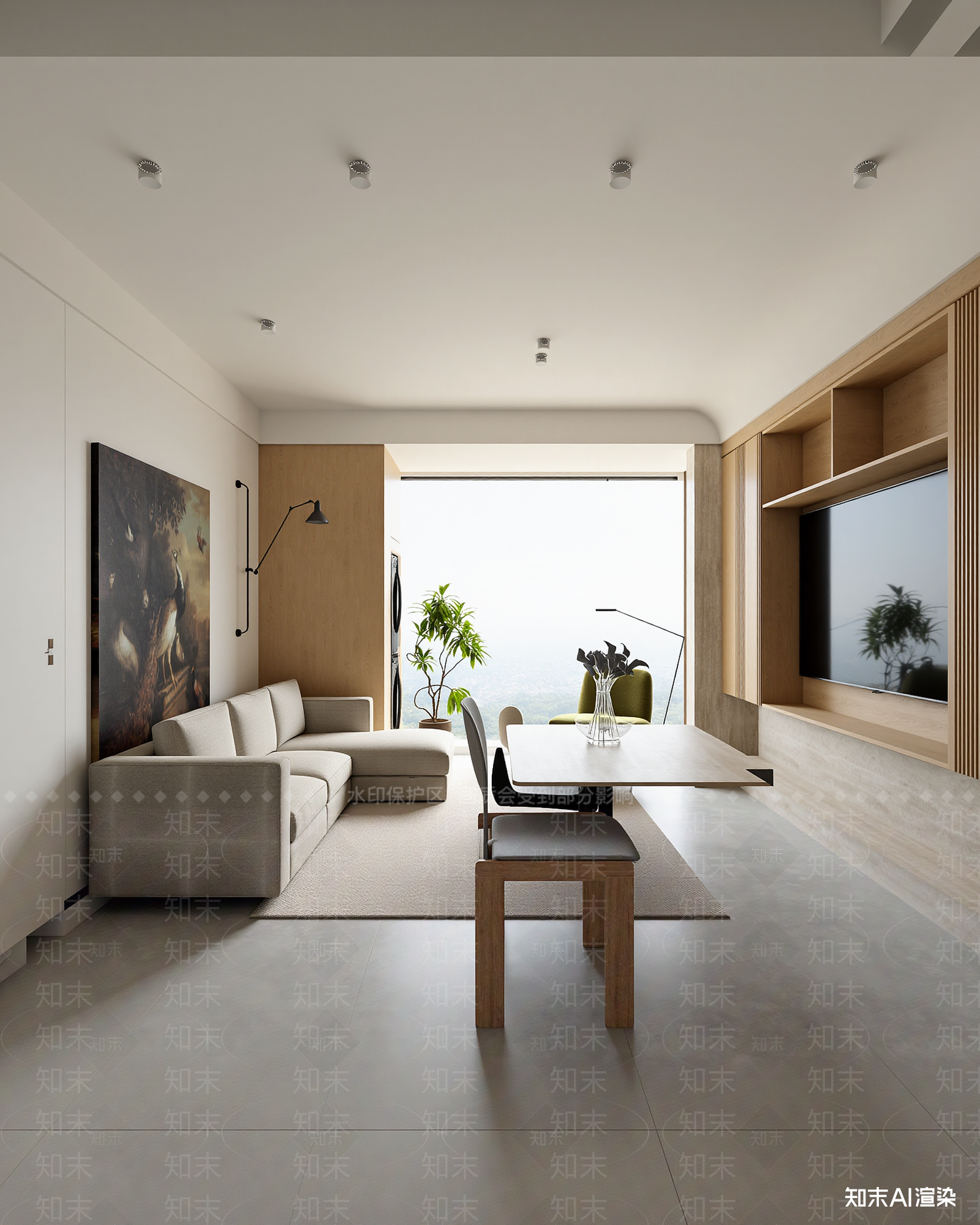 侘寂客餐厅3D模型下载【ID:1215165441】