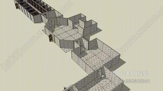 使用预制构件的地下城实验SU模型下载【ID:930805341】