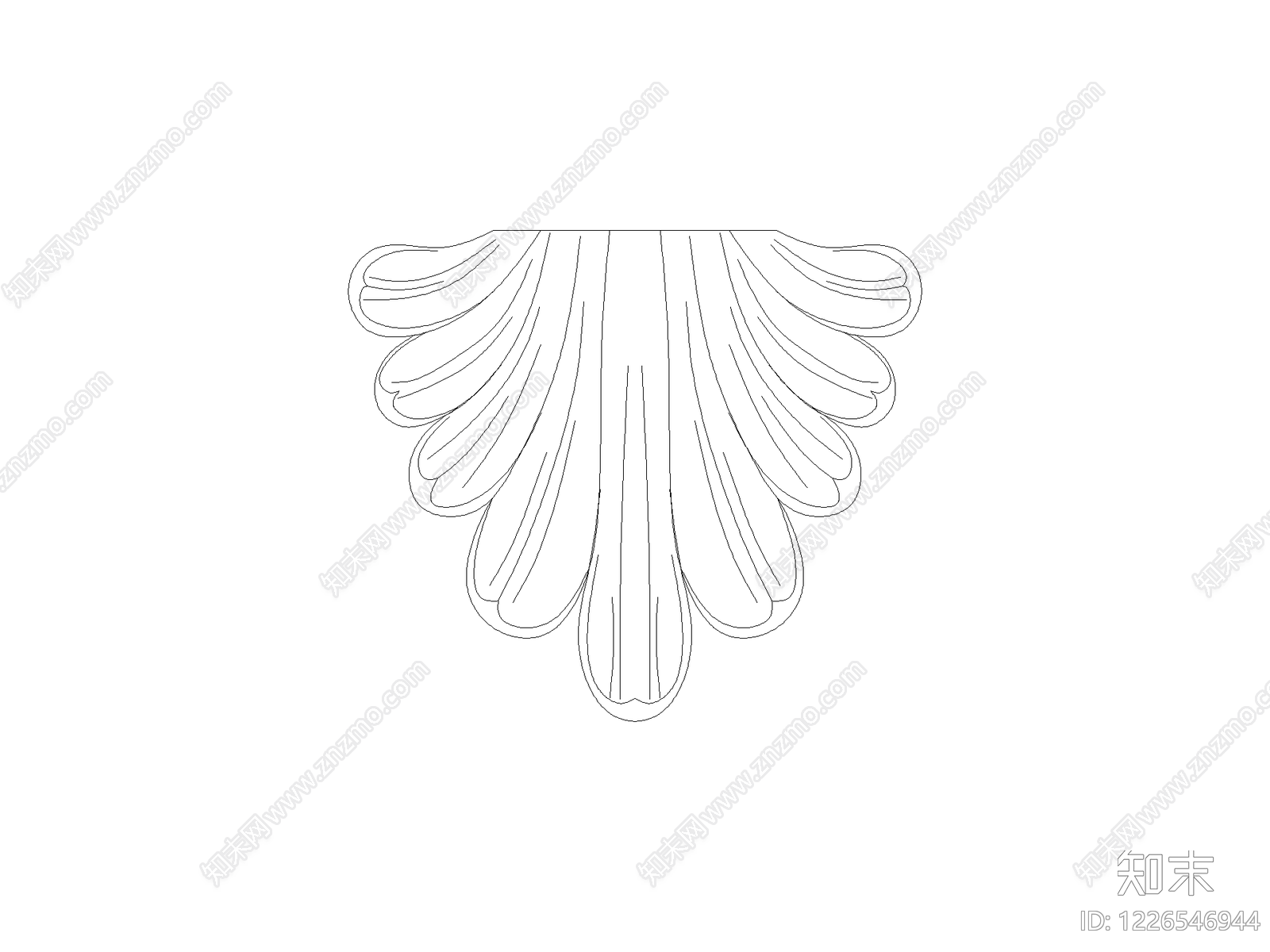雕塑装饰构件cad施工图下载【ID:1226546944】