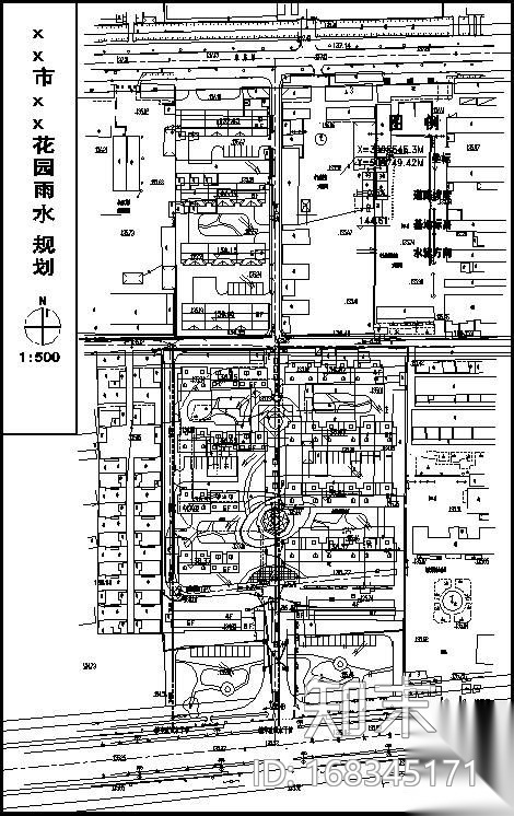 小区给排水管网规划图施工图下载【ID:168345171】