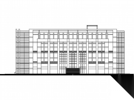 [安徽]某学院八层现代图书馆建筑设计方案cad施工图下载【ID:165610149】