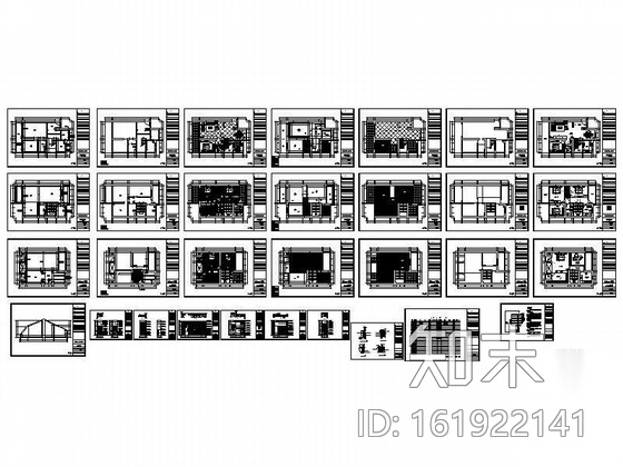 [上海]现代别墅空间设计图cad施工图下载【ID:161922141】