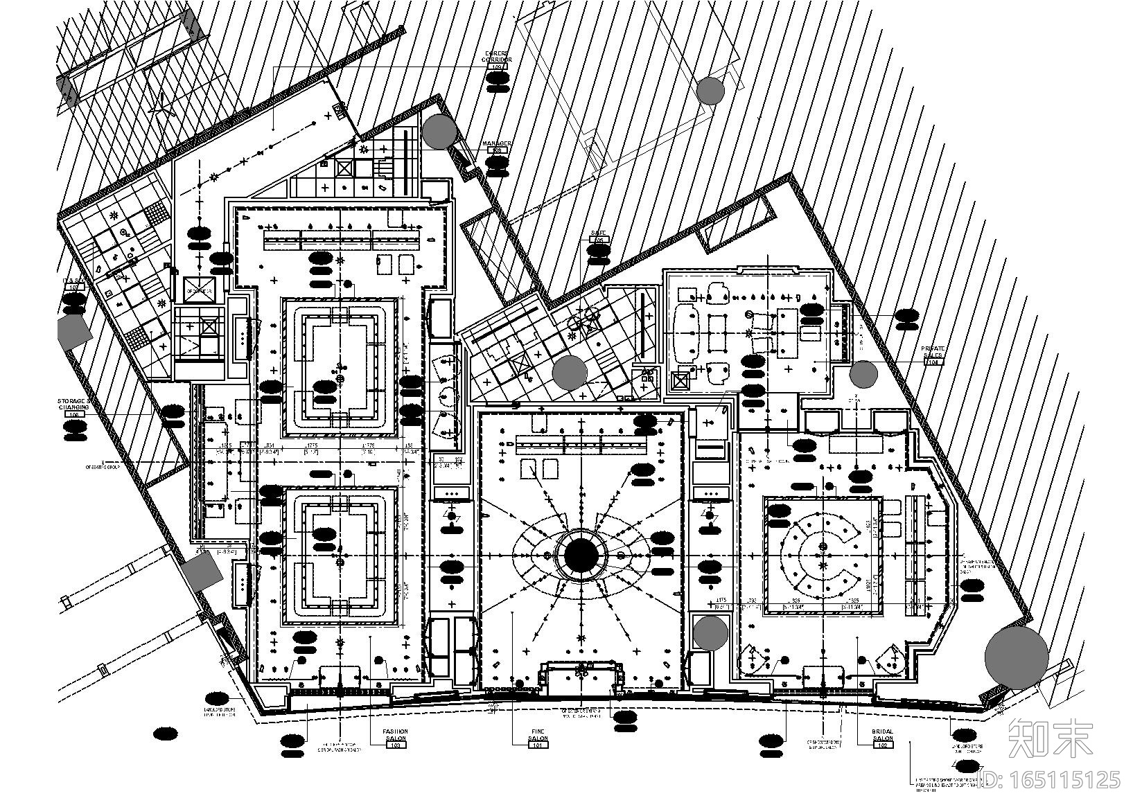 [湖南]-蒂芙尼国金中心旗舰店施工图cad施工图下载【ID:165115125】