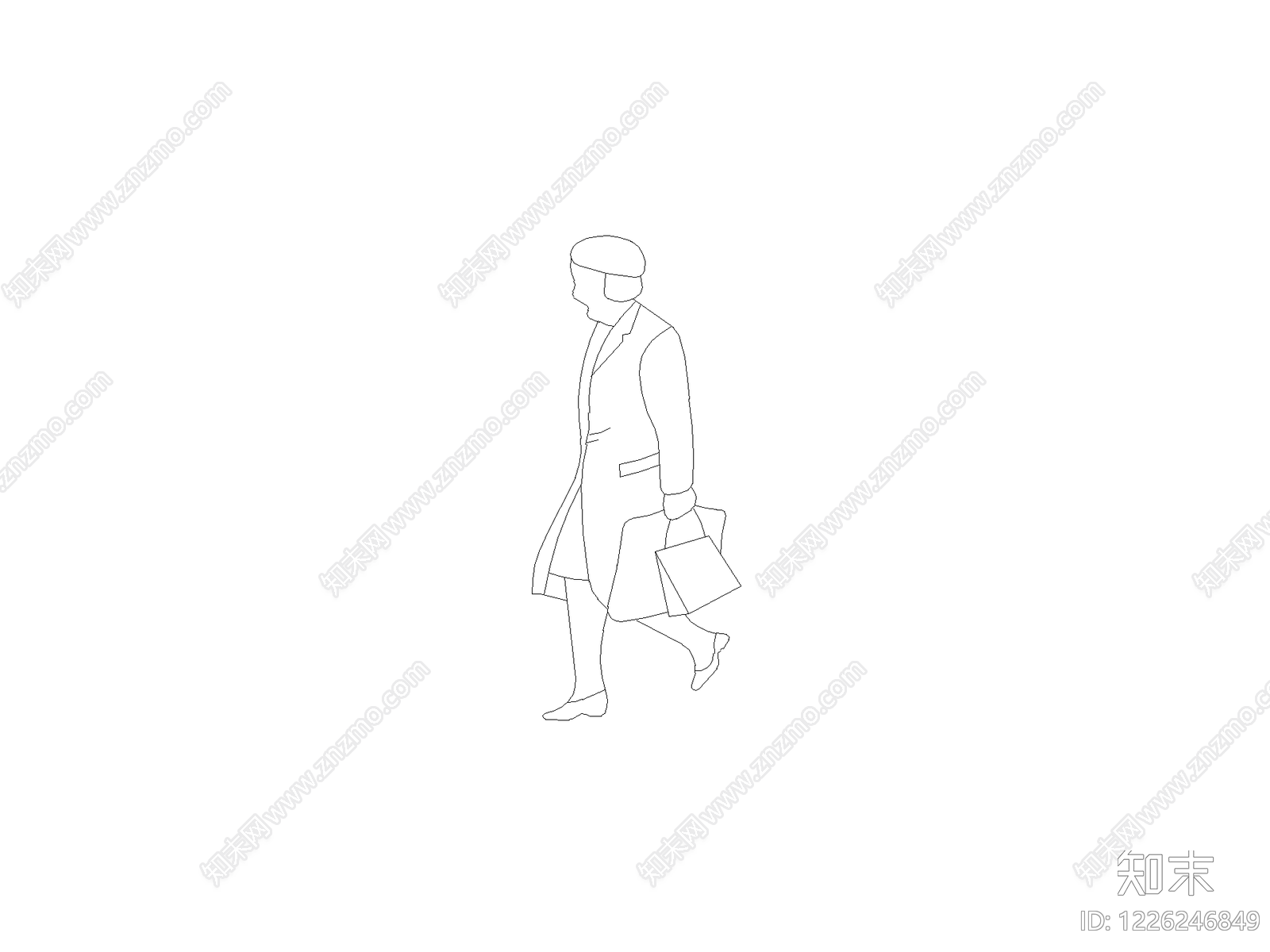 现代人物CAD图纸