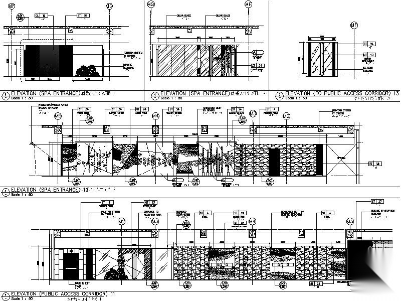 [北京]某酒店SPA室内施工图cad施工图下载【ID:160710103】