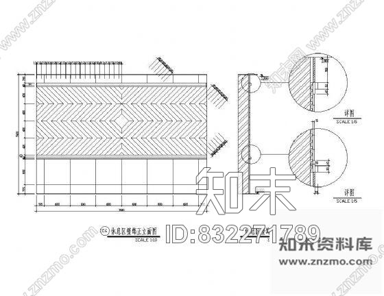 图块/节点酒店休息区壁饰详图cad施工图下载【ID:832271789】