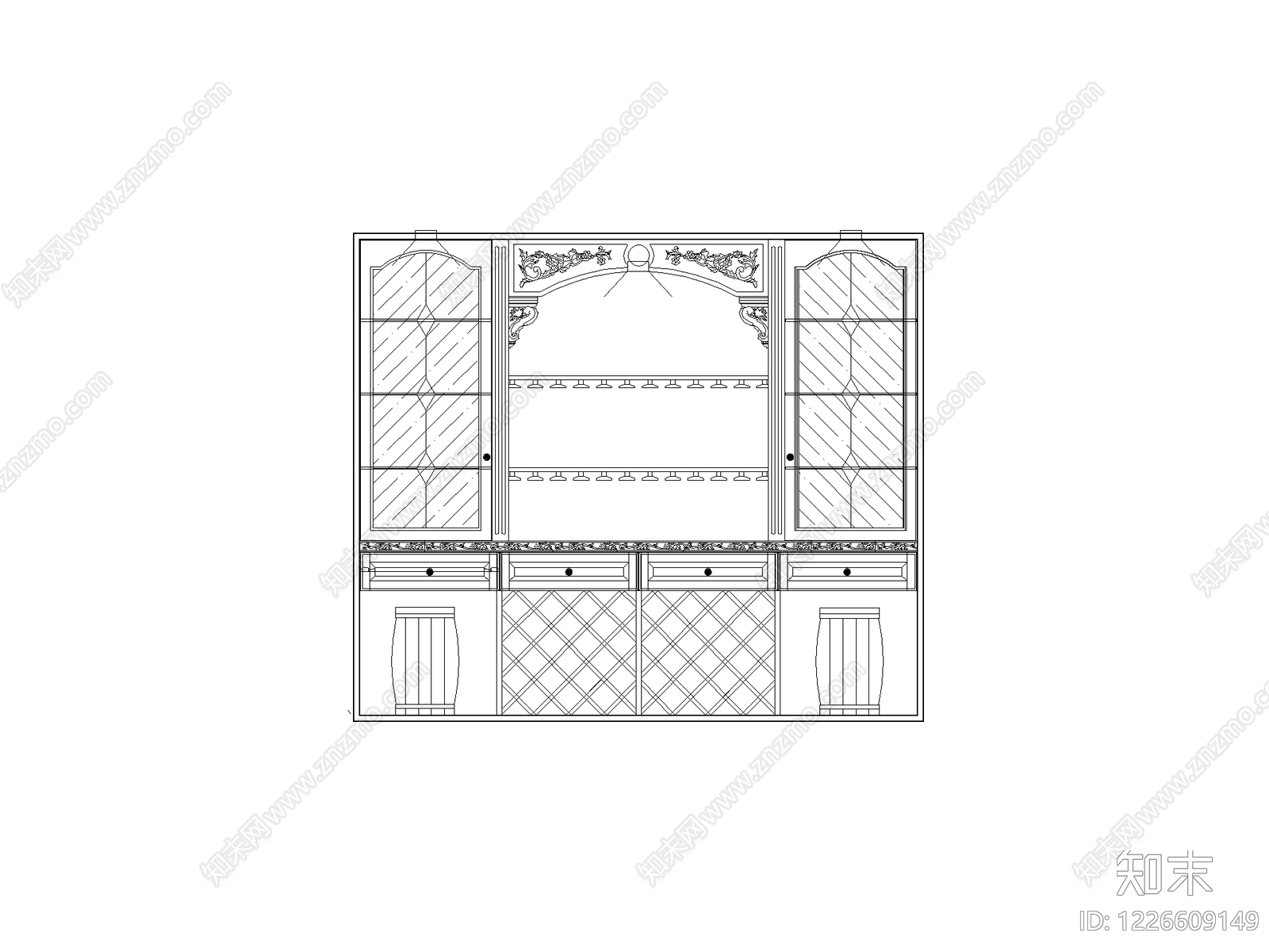 柜子cad施工图下载【ID:1226609149】