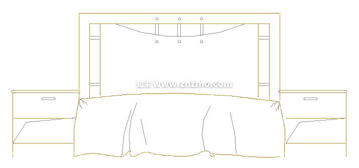 床头柜cad施工图下载【ID:180671120】