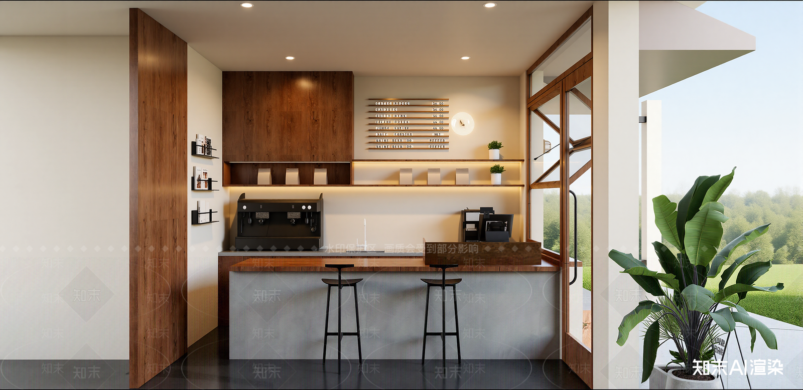 现代奶茶店SU模型下载【ID:1216065605】