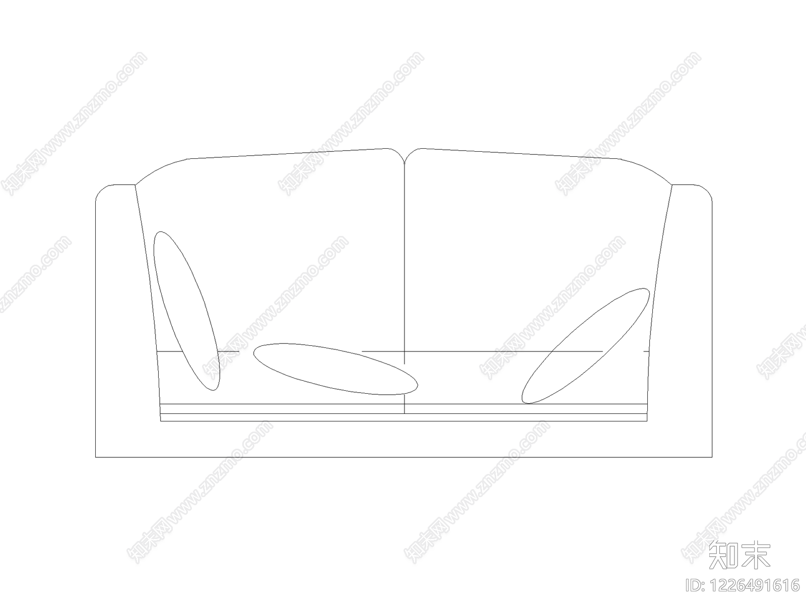 沙发cad施工图下载【ID:1226491616】