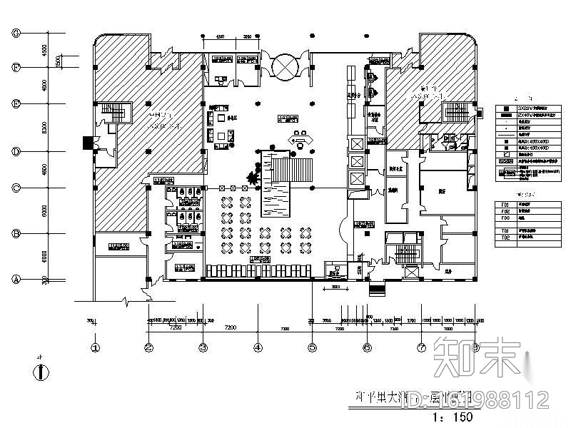 [北京]某大酒店装修图(含效果)cad施工图下载【ID:161988112】