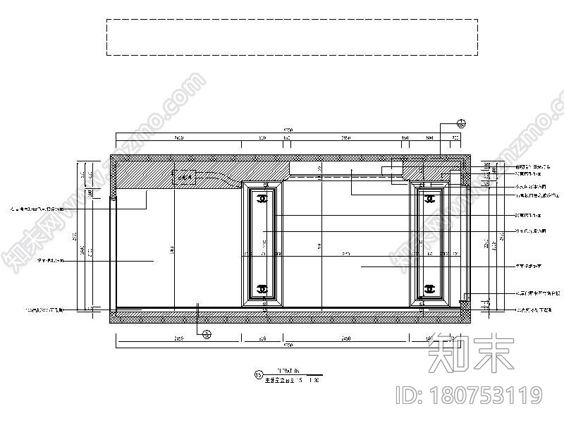 [大连]法式香奈儿洋房样板间设计施工图（含效果图）cad施工图下载【ID:180753119】