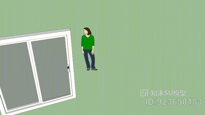 窗户的玻璃门SU模型下载【ID:923650183】