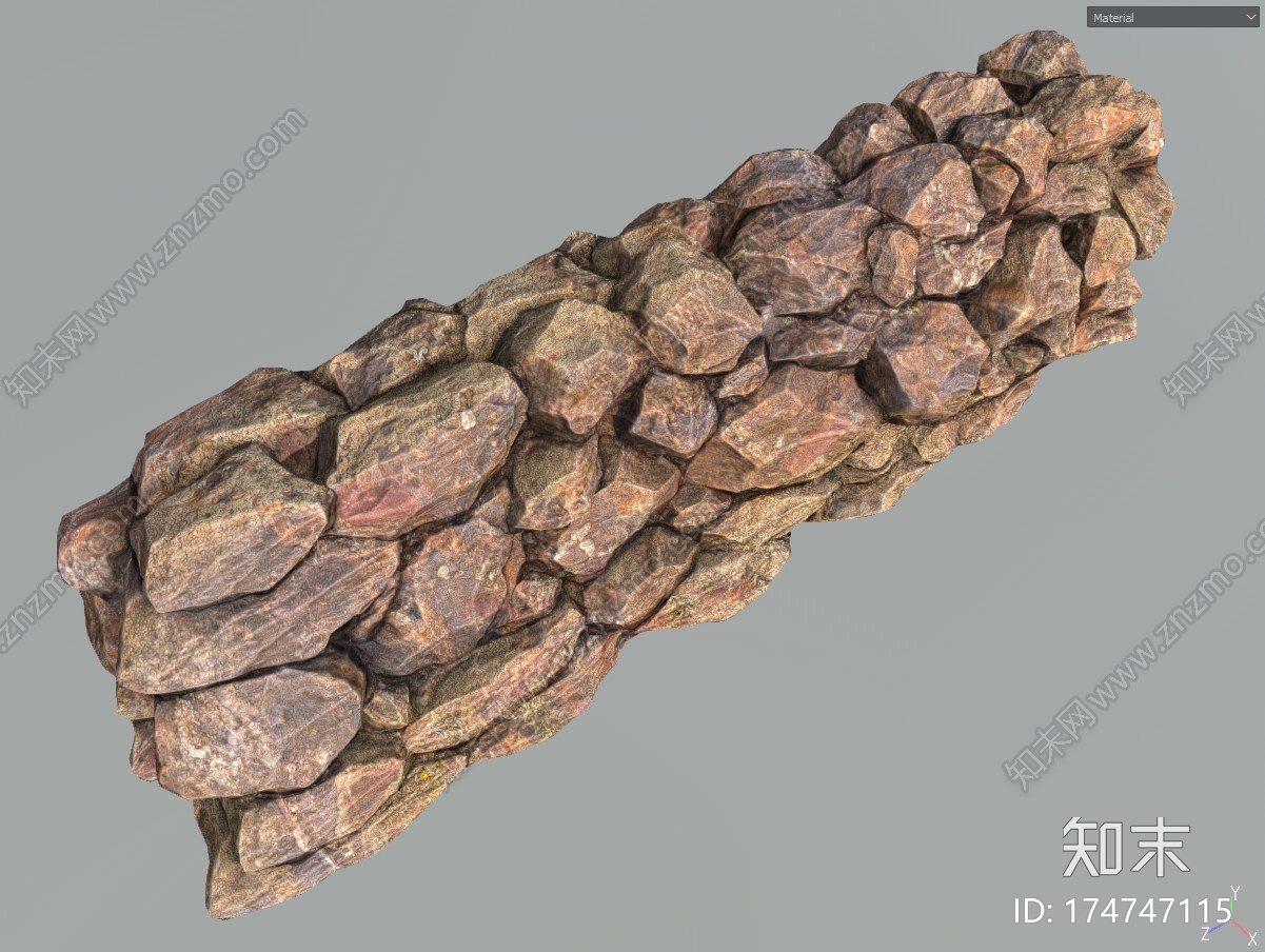 的3D岩石墙包CG模型下载【ID:174747115】
