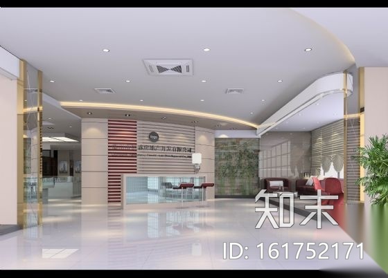 [浙江]某房地产售楼部室内装修图（含效果）cad施工图下载【ID:161752171】